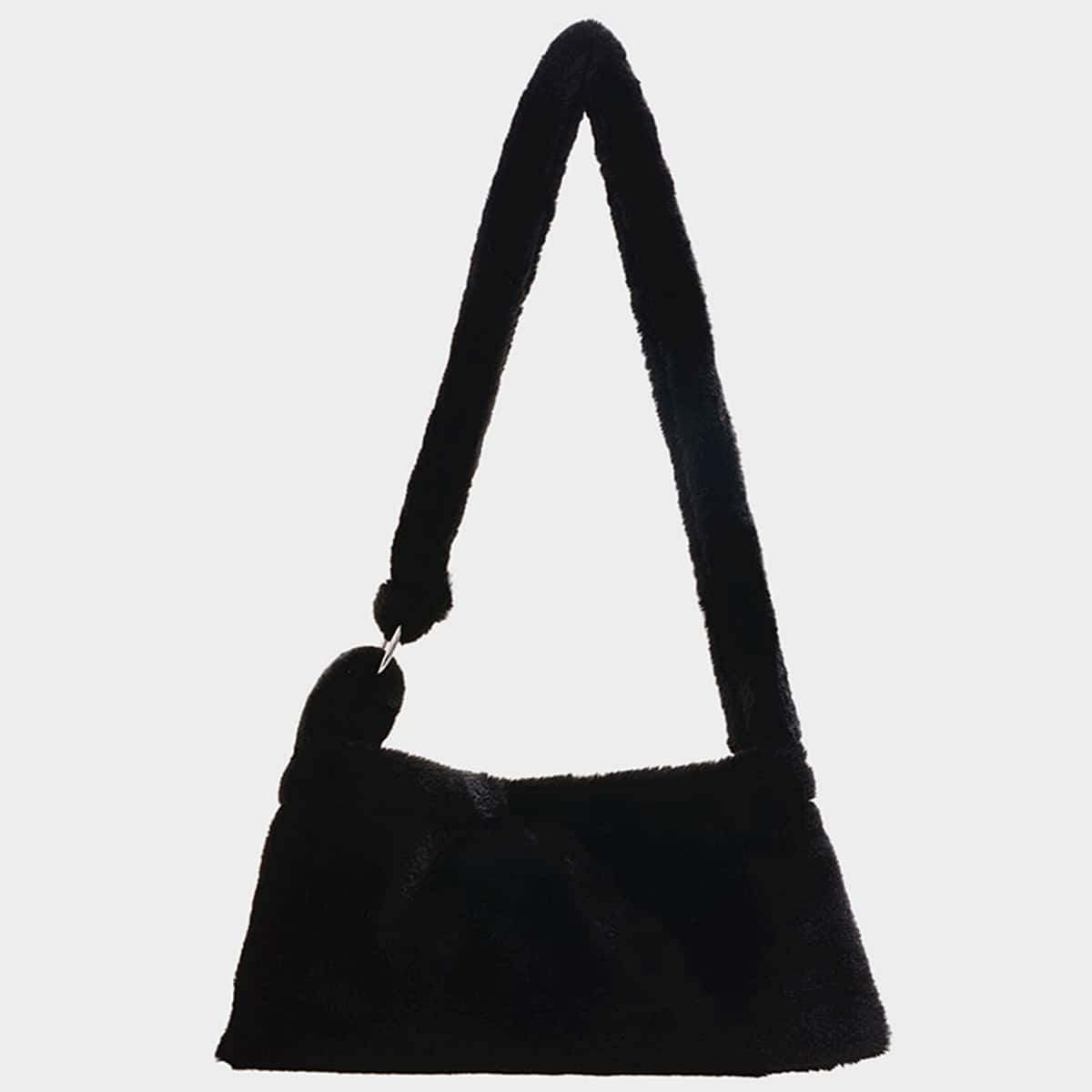 Fluffy Shoulder Bag, Black 
Fluffy Shoulder Bag, Black