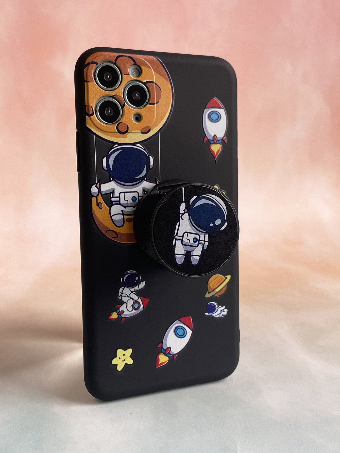 Astronaut Phone Case With StandOut Phone Grip