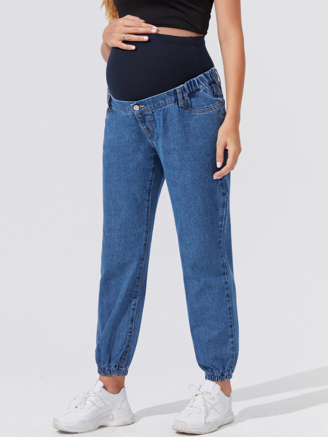 Maternity Wideband Waist Jogger Jeans