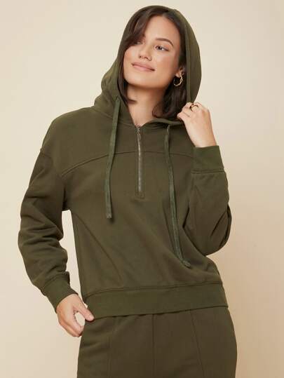 SHEIN 100% Cotton Drop Shoulder Hoodie