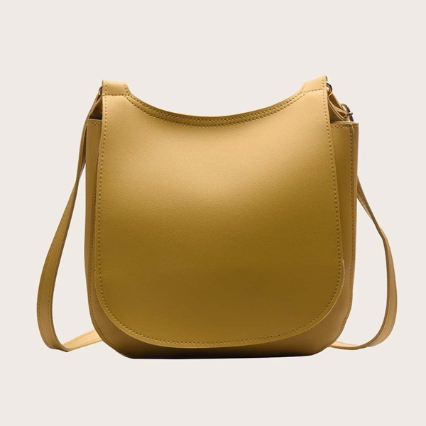 Girls Minimalist Bucket Bag, Yellow