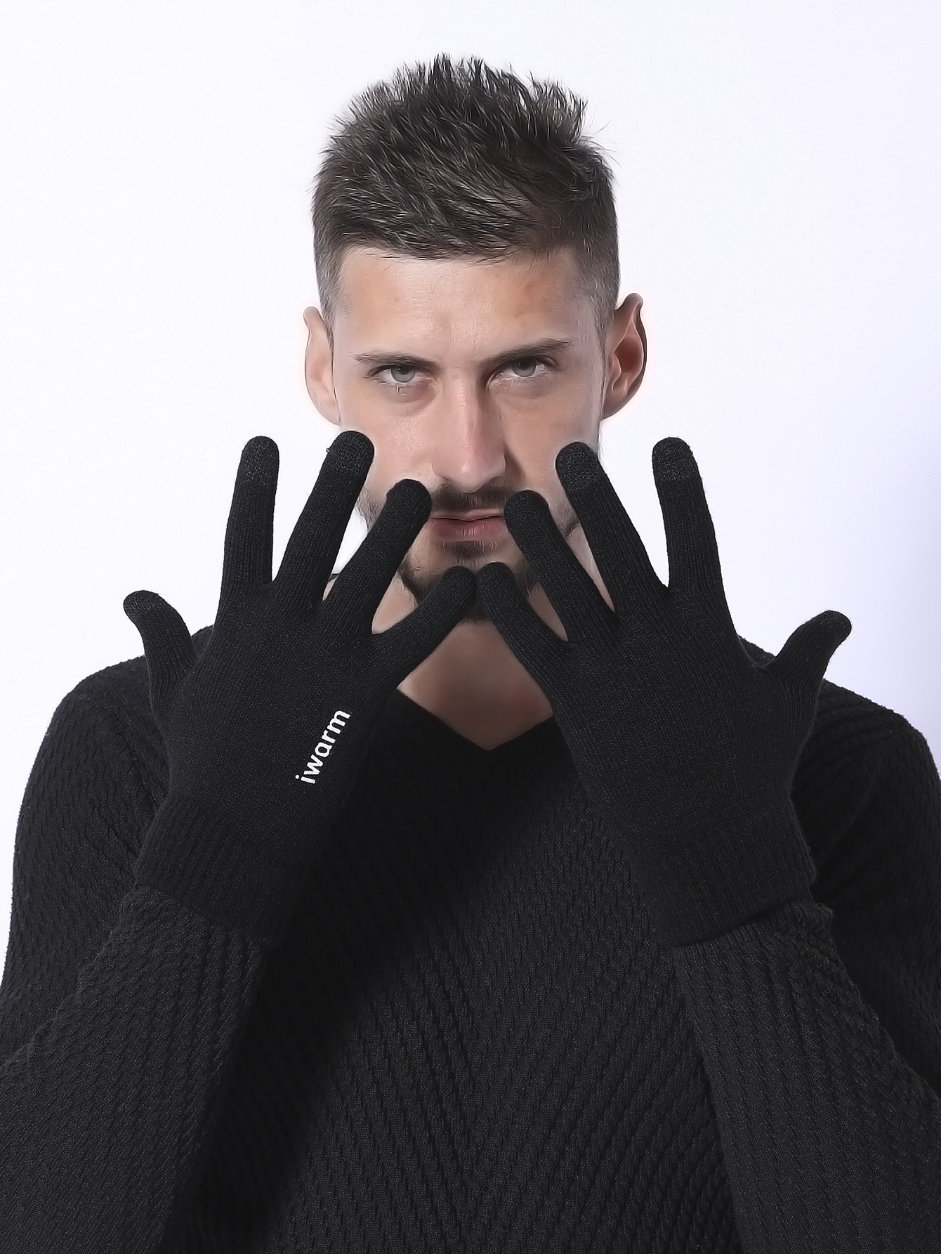 Men Knit Gloves