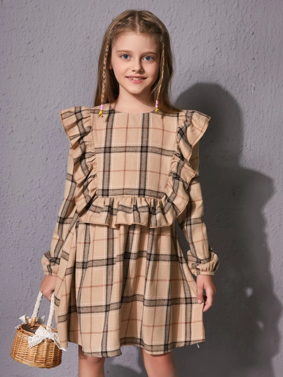 SHEIN Plissado Zíper Manta Formal Vestido - Menina