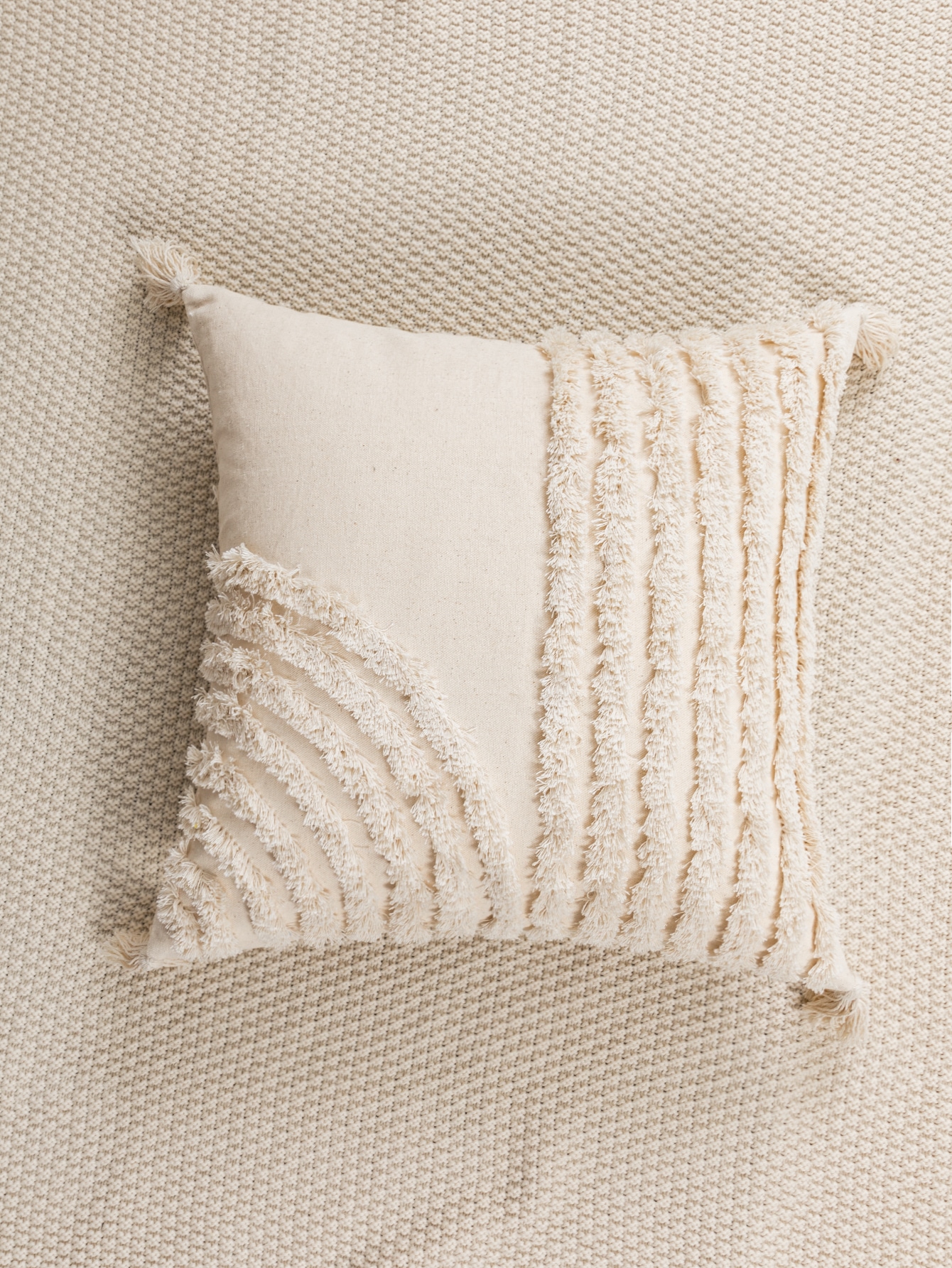 Tassel Trim Cushion Cover Without Filler