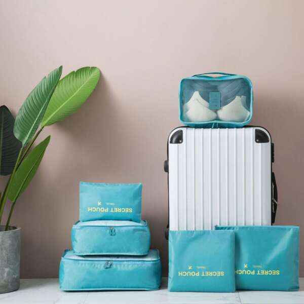 6pcs Travel Packing Bag, Blue