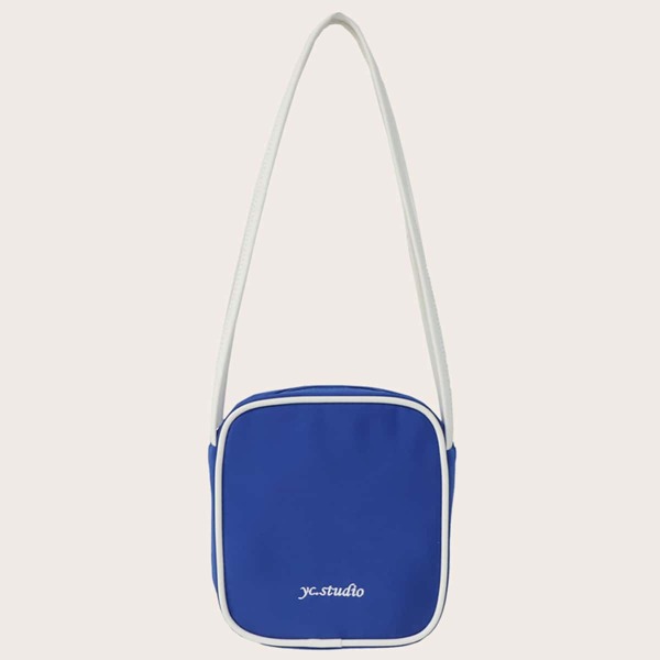 Boys Letter Graphic Shoulder Bag, Blue