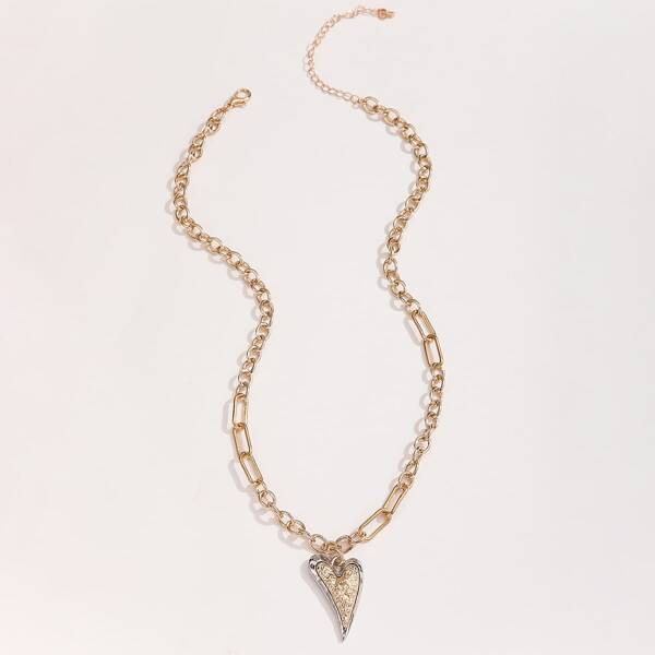 Heart Charm Necklace, Gold