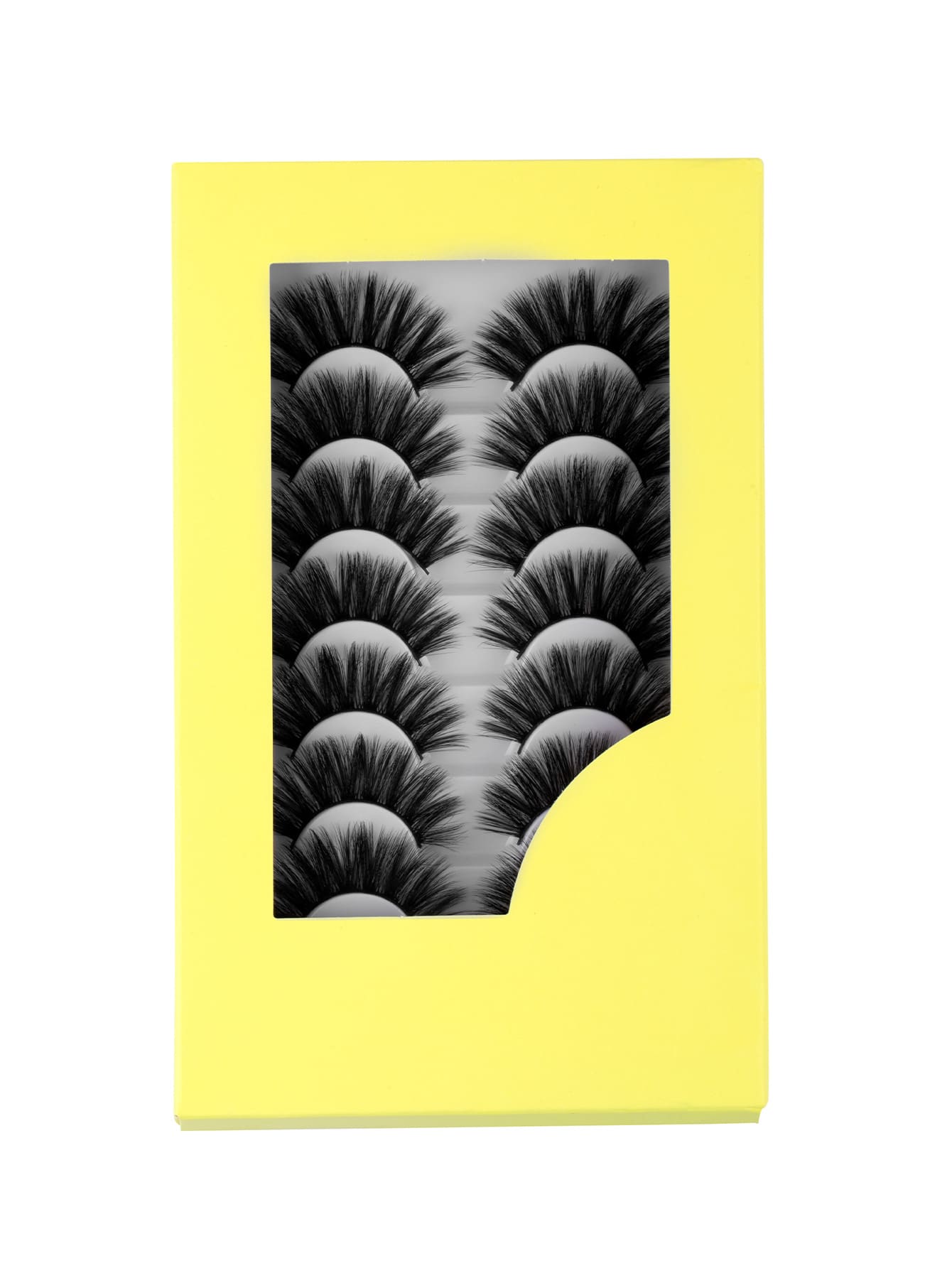8 pairs of complete eyelashes thick curling 17mm fluffy and slim eyelashes Daily cat eye tail long