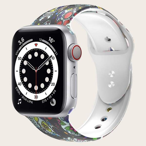 Ремешок для часов iWatch с узором черепа, Многоцветный
Ремешок для часов iWatch с узором черепа, Многоцветный