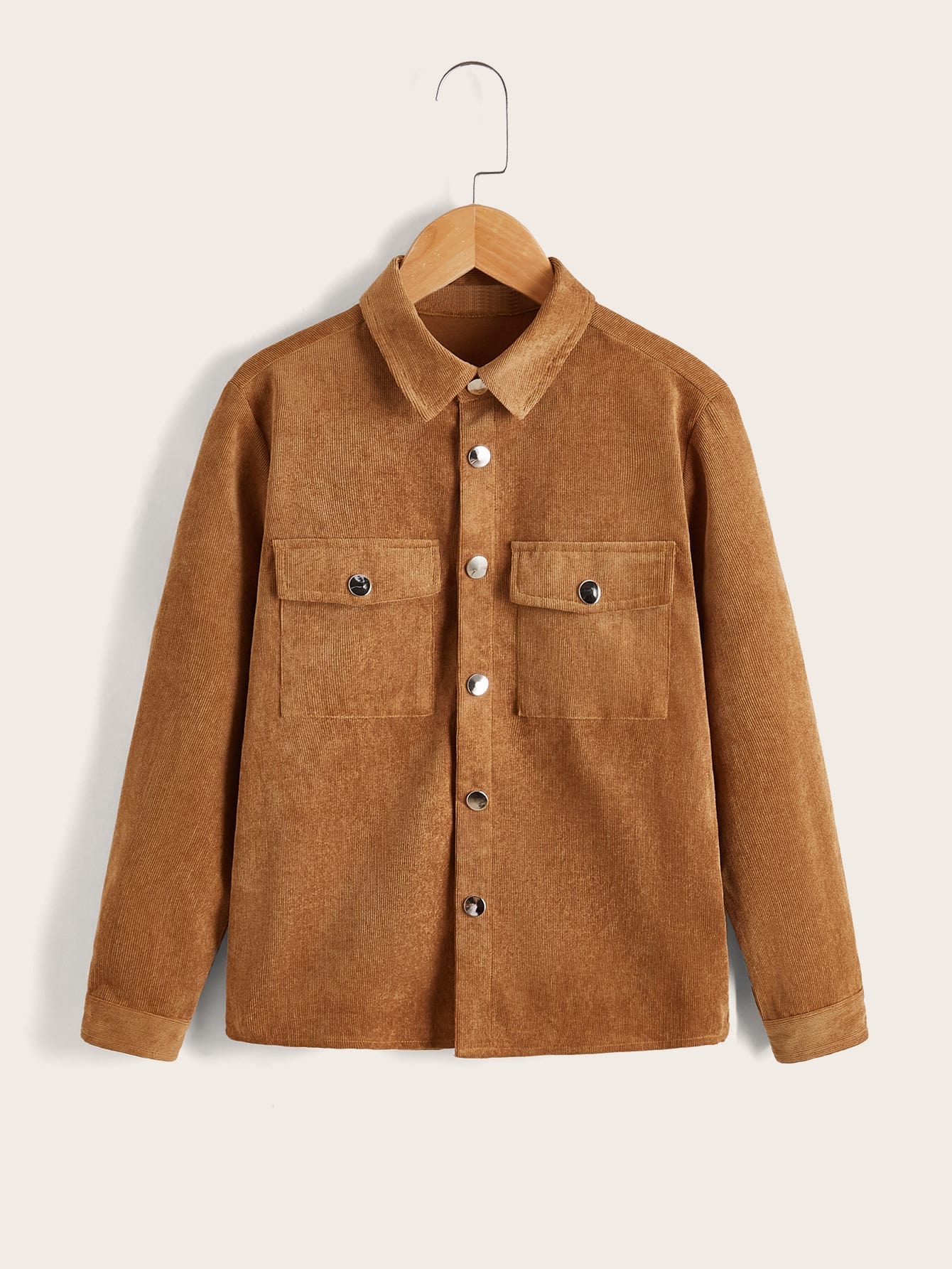 SHEIN Вельветовое пальто с карманом для мальчиков