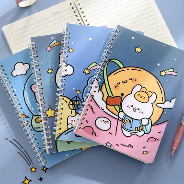 1pc Cartoon Graphic Cover Random Spiral Notebook, Multicolor 
1pc Cartoon Graphic Cover Random Spiral Notebook, Multicolor