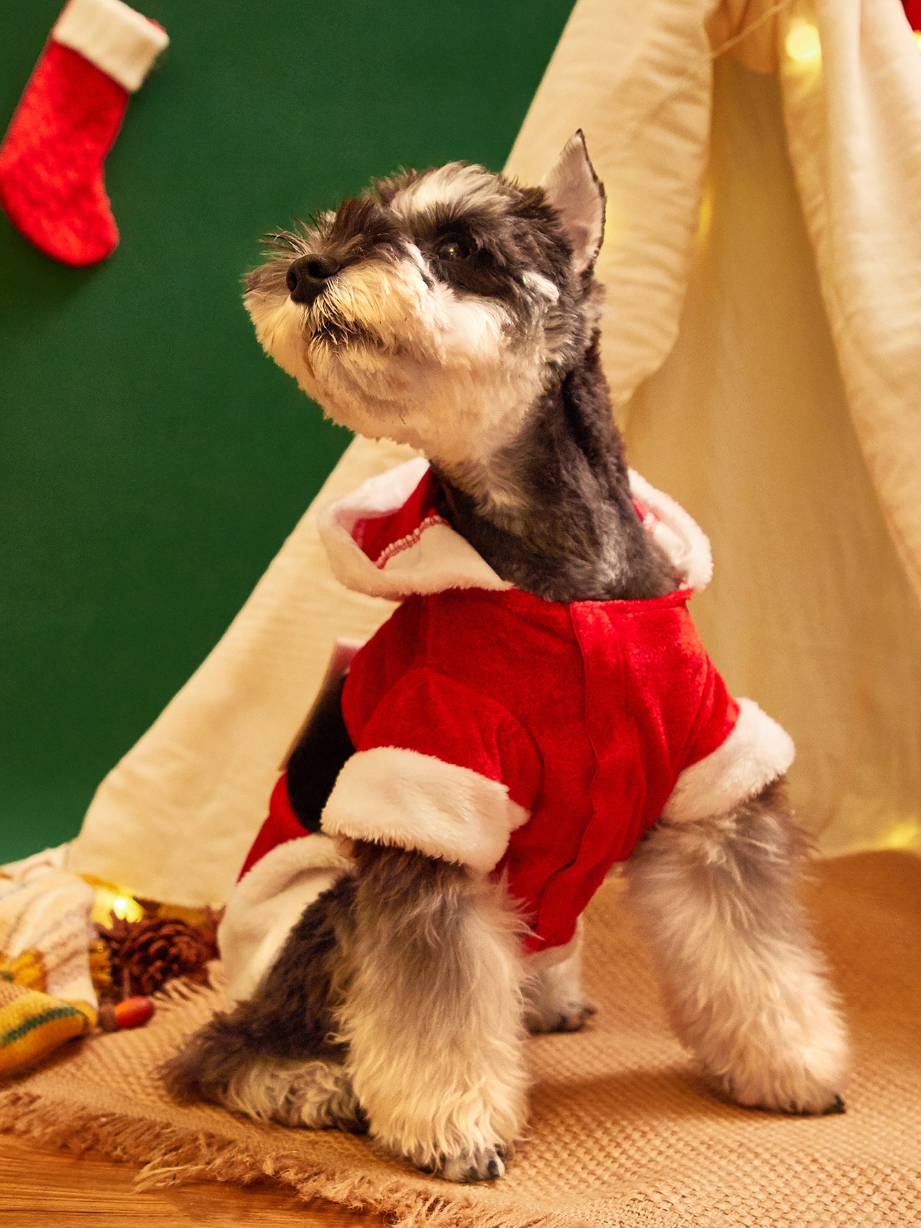Santa Claus Design Pet Coat Santa Claus Design Pet Coat