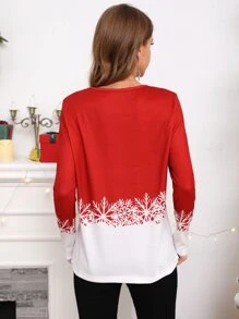 Christmas Print Crew Neck Tee