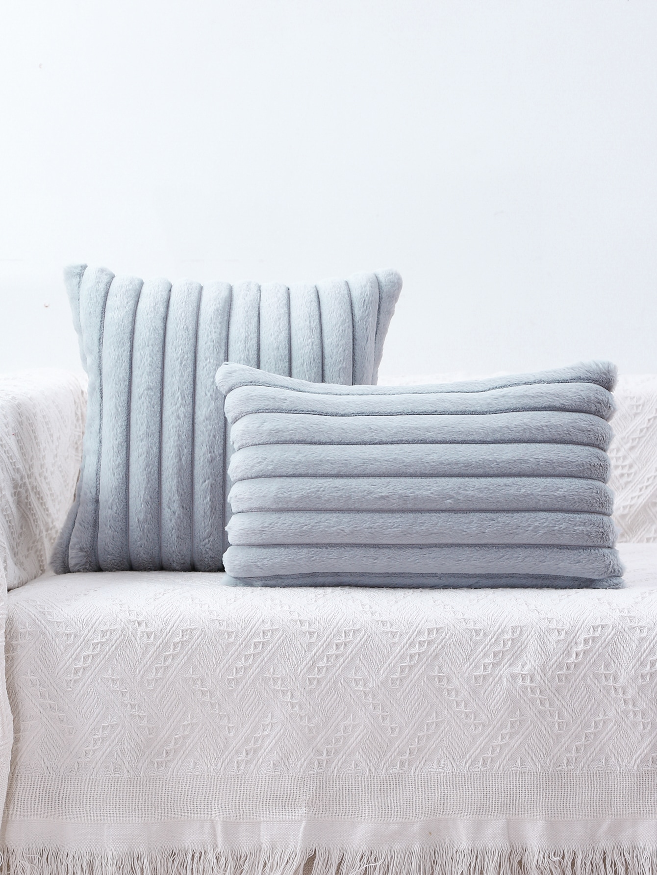 1pc Plain Pillow Cover Without Filler