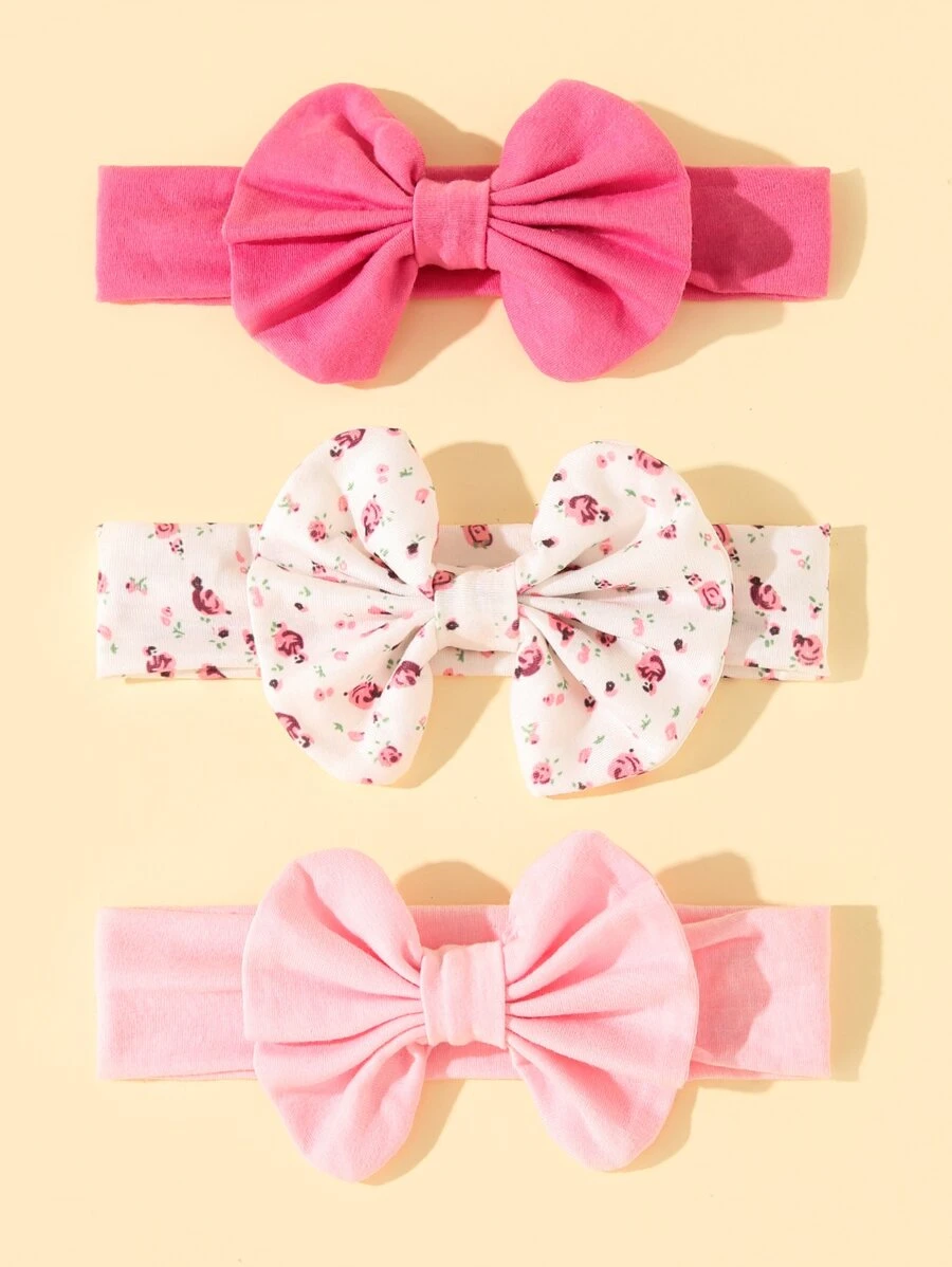 3 pièces Accessoires de cheveux avec nœud pour bébé, convient pour un port quotidien