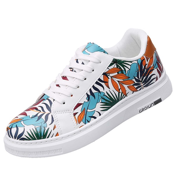 Men Tropical Graphic Skate Shoes, Multicolor
