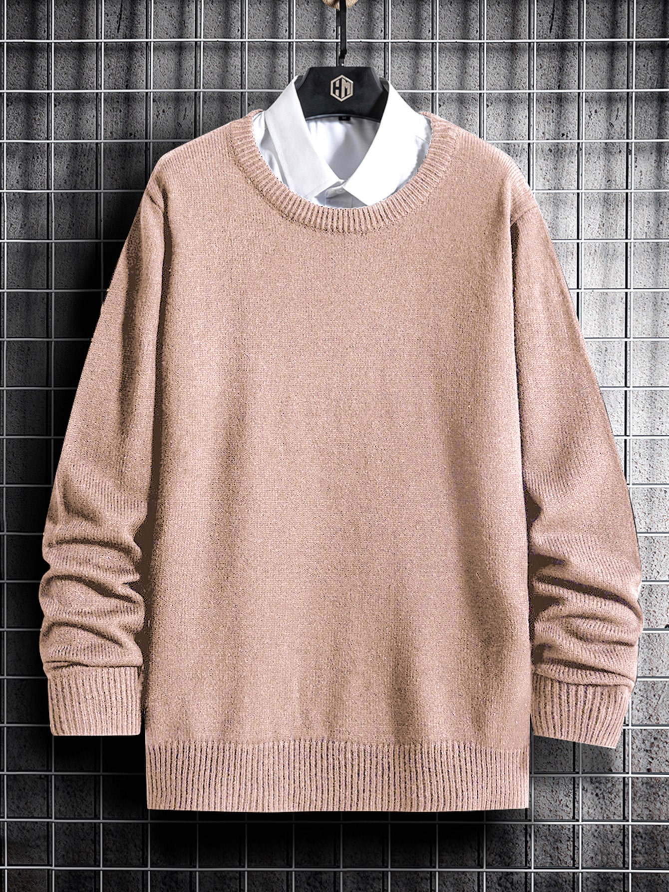 Suéter unicolor sin camisa