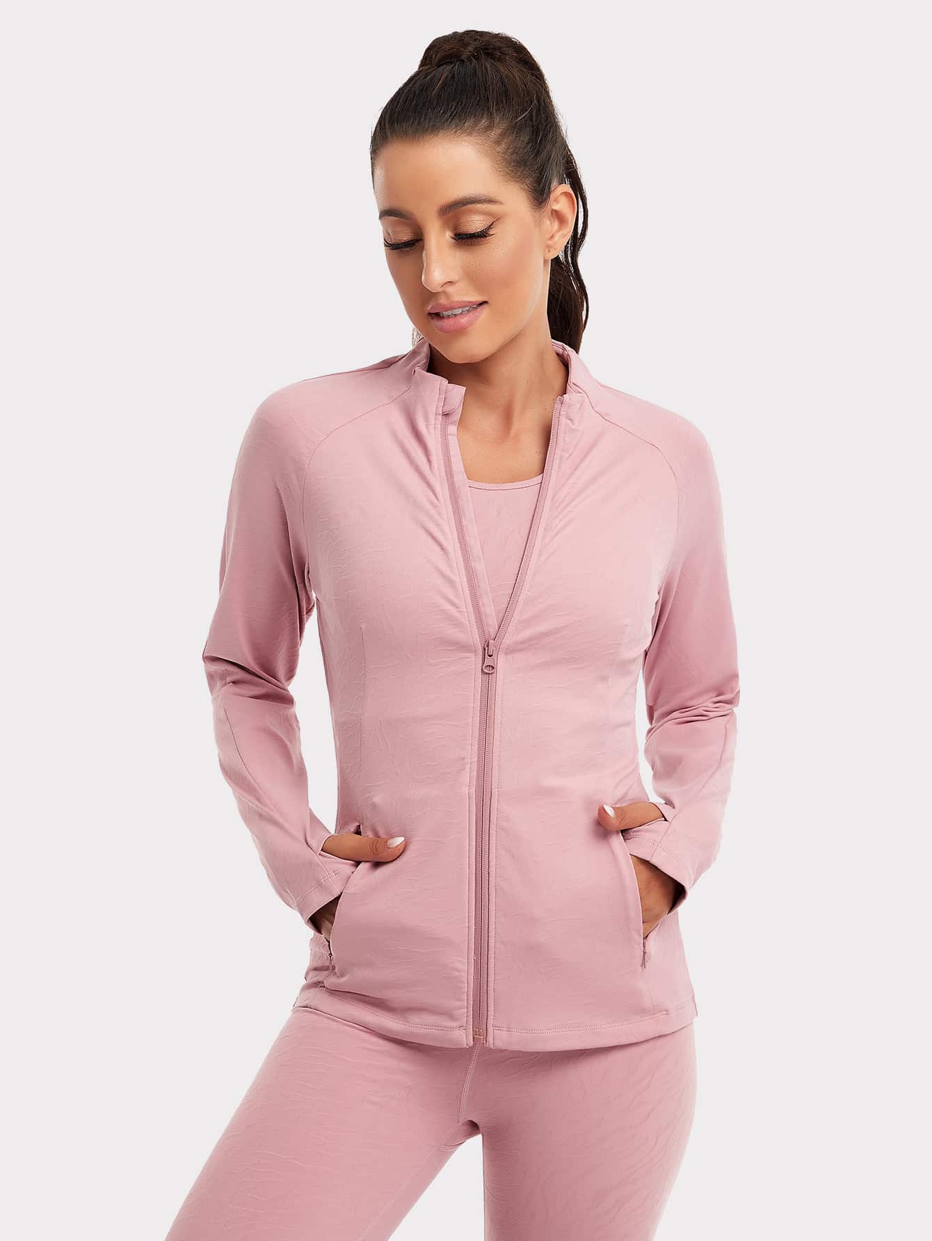 VUTRU High Neck Zip Up Sports Jacket