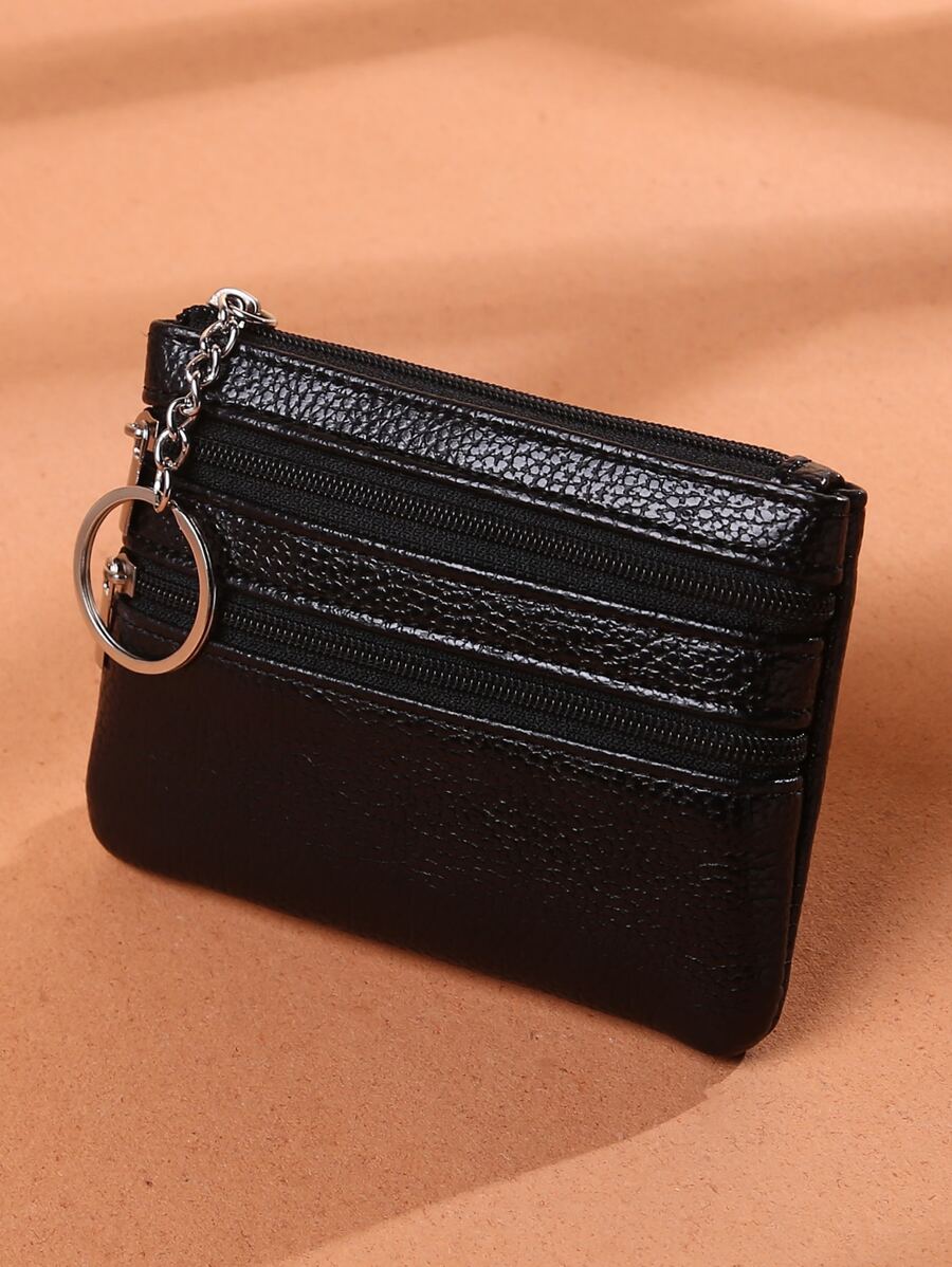 Litchi Embossed Lightweight Fashion For Anniversary For Birthday Gift For Gift White-Collar Workers For Male For Female Keychain Wallet For Women Wallet Mini Wallet Purse Wallet For Men Coin Wallet Travel Wallet