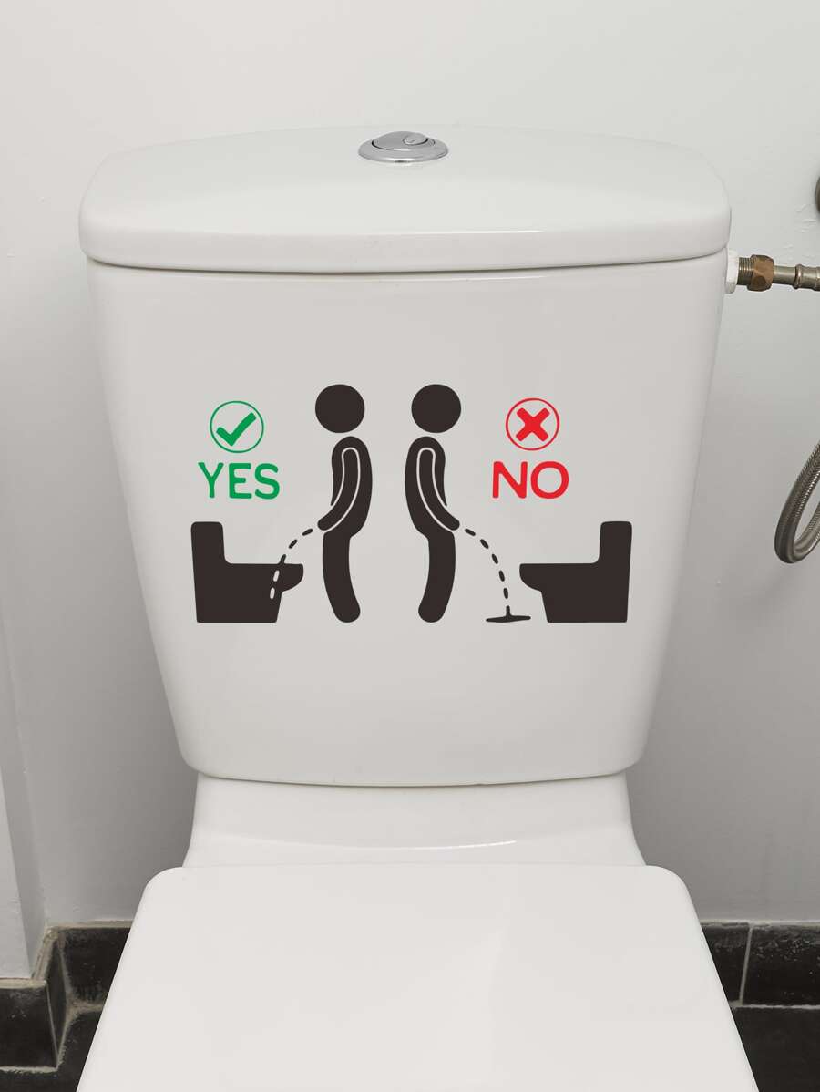 1pc Abstract Figure Graphic Toilet Lid Sticker,Stickers,Wall Decal,Vinly Decal For Home Decorations,Spring Decoration Items Refesh Your Home,Rama Decoration Stickers