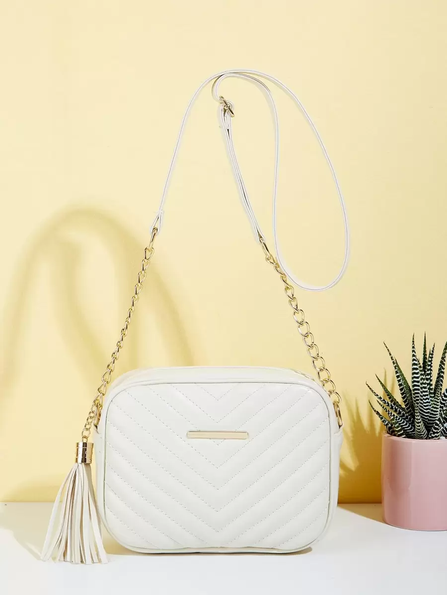 Lightweight,Business Casual Tassel Decor Chevron Square Bag For Teen Girls Women College Students,Rookies & White-collar Workers Perfect for Office,College,Work ,Business,Commute,Outdoors, Travel, Outings