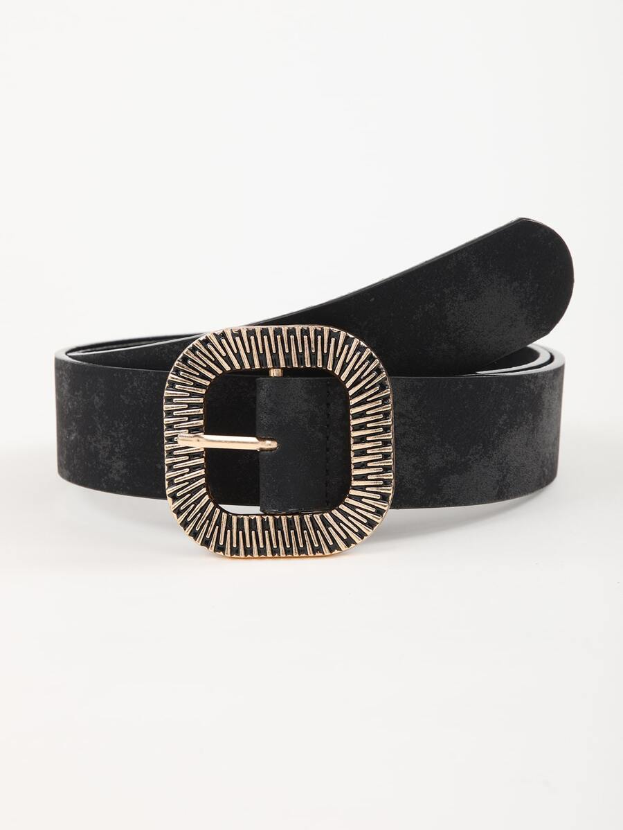 1pc Metal Buckle Belt With Punch Tool Summer, School