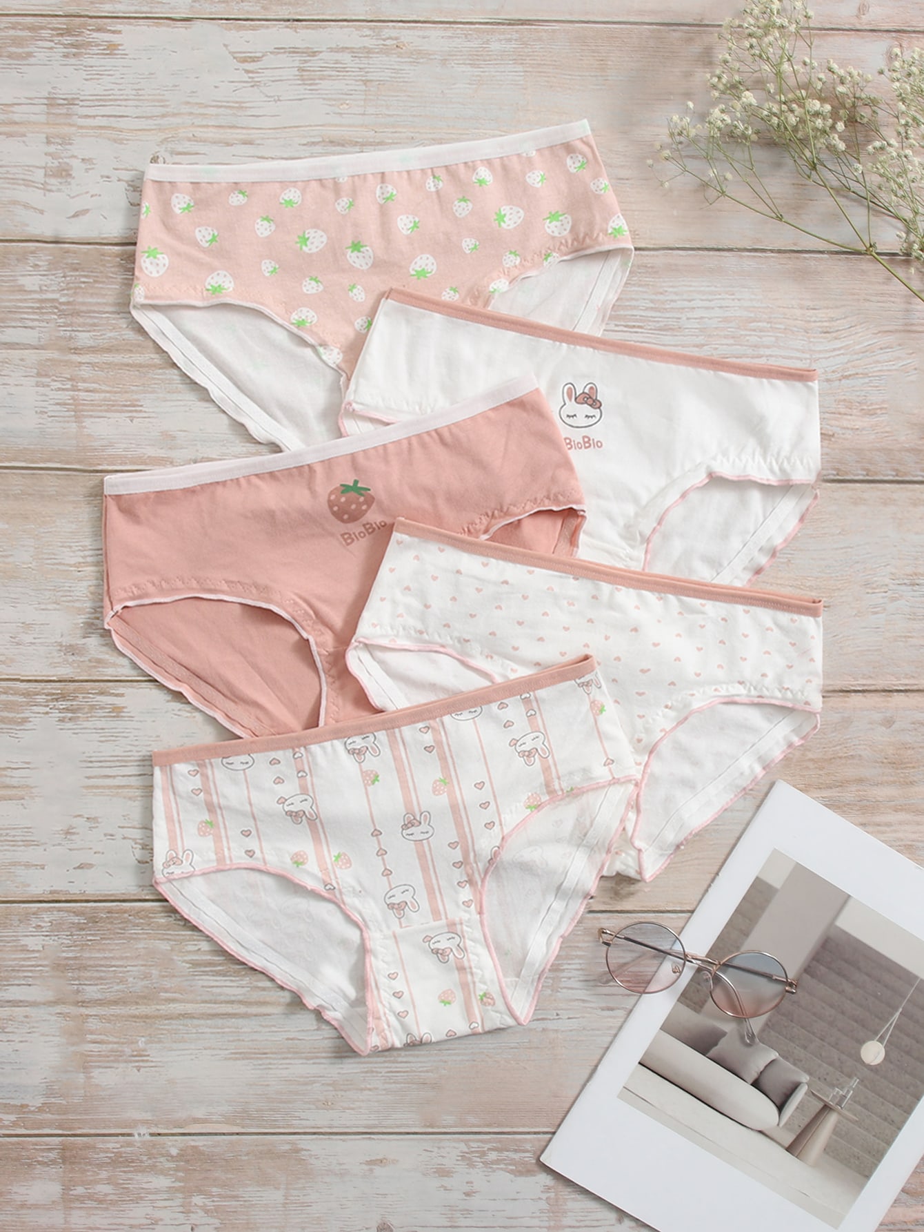 4pack Cartoon Graphic Panty