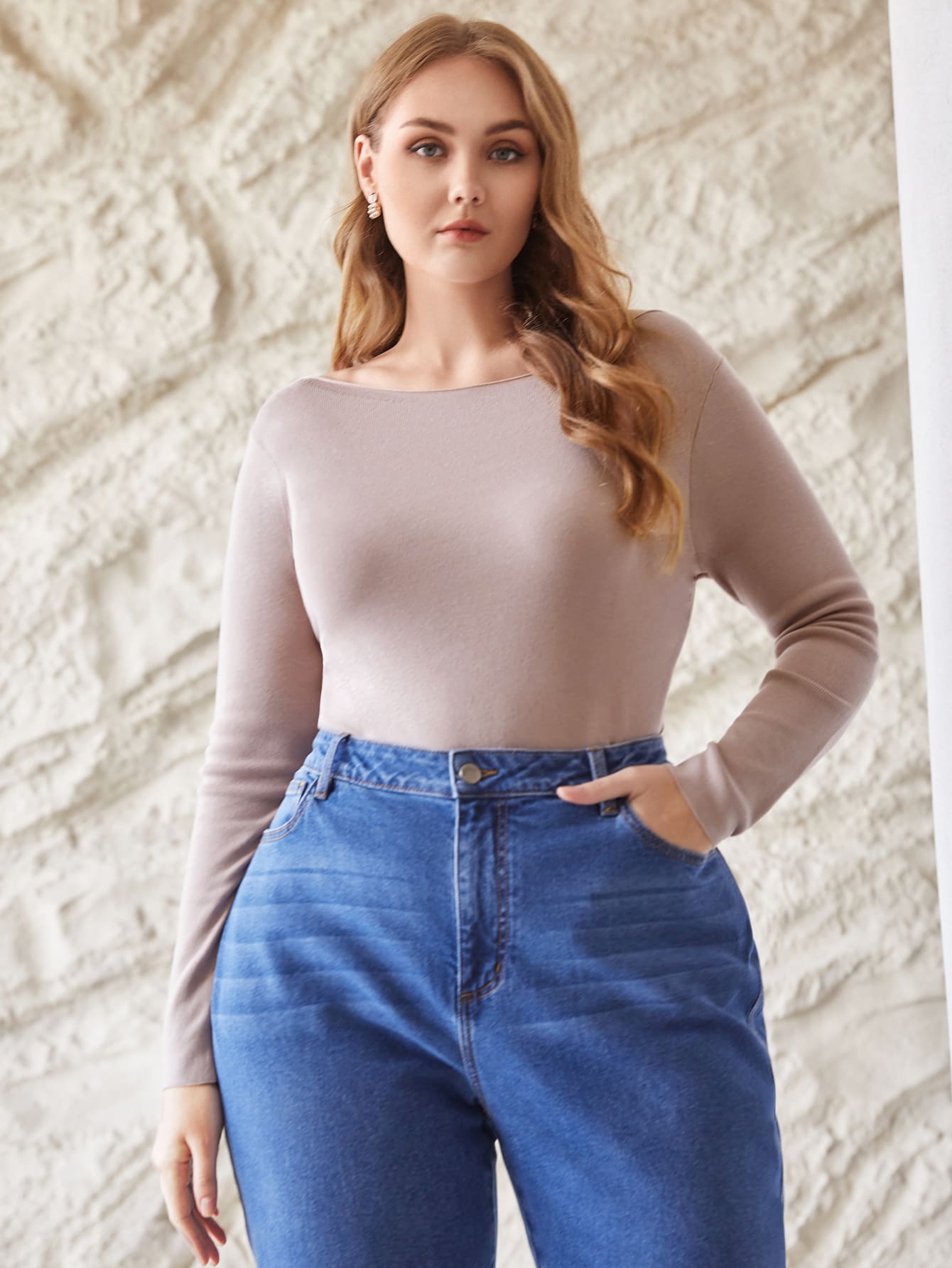 トップス mot PLUS VISCOSE BOAT NECK BODYSUIT｜Motf