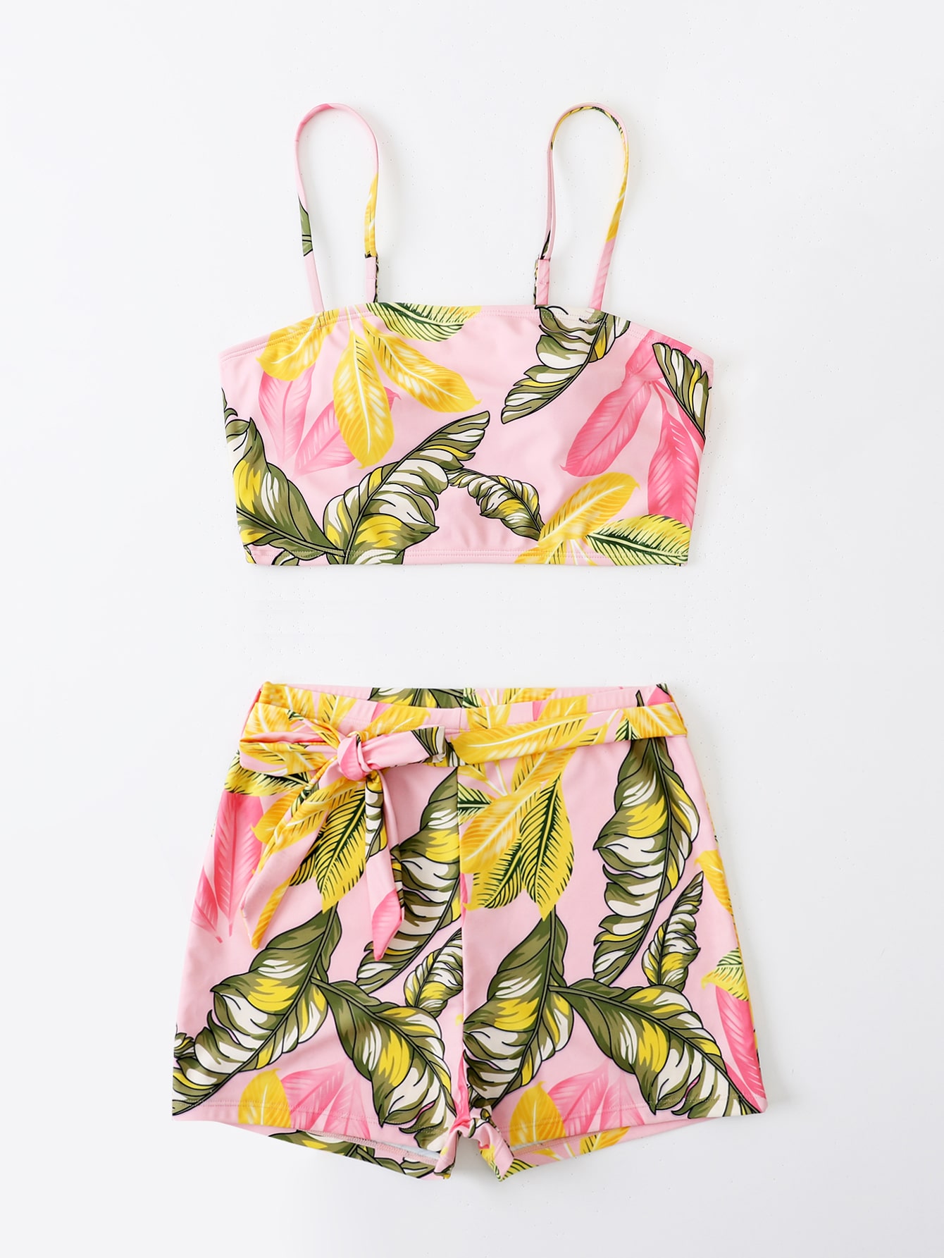 Tropical Print Bikini Swimsuit