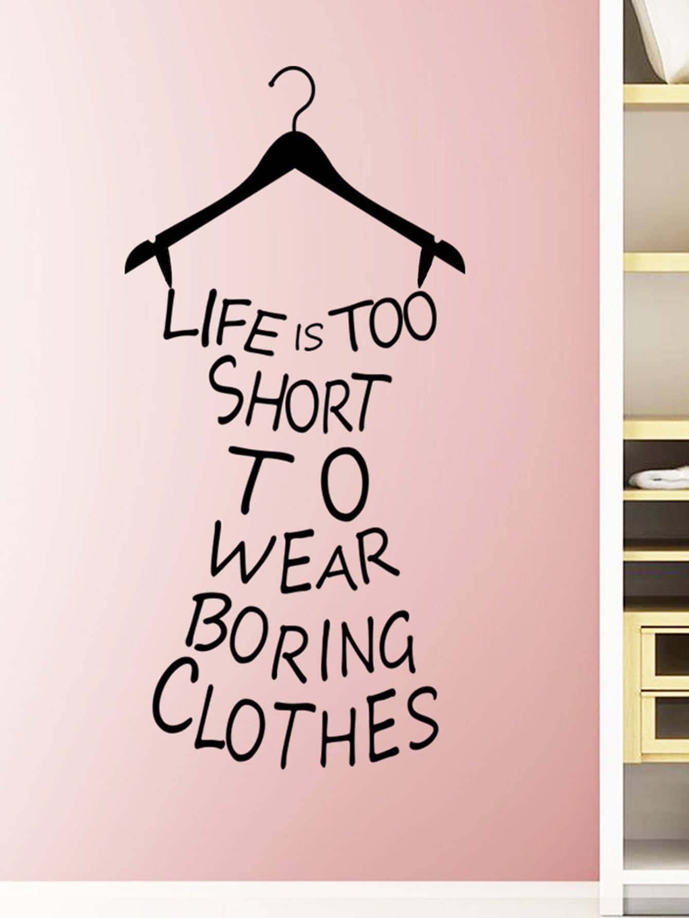 Slogan Dress Wall Decal, Stickers, Wall Decal, Vinyl Decal For Home Decorations, Spring Decoration Items Refresh Your Home, Rama Decoration Stickers Gifts Birthday Graduation