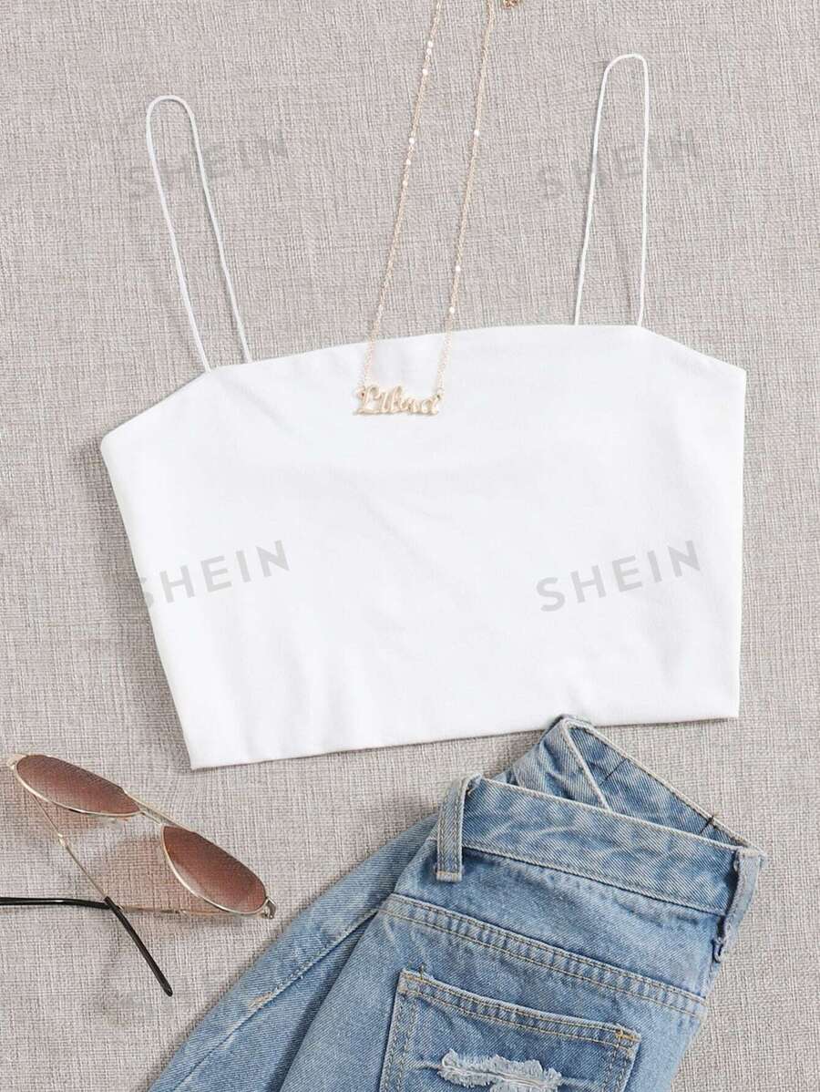 GlowEve Crop Top Slim Cami solid