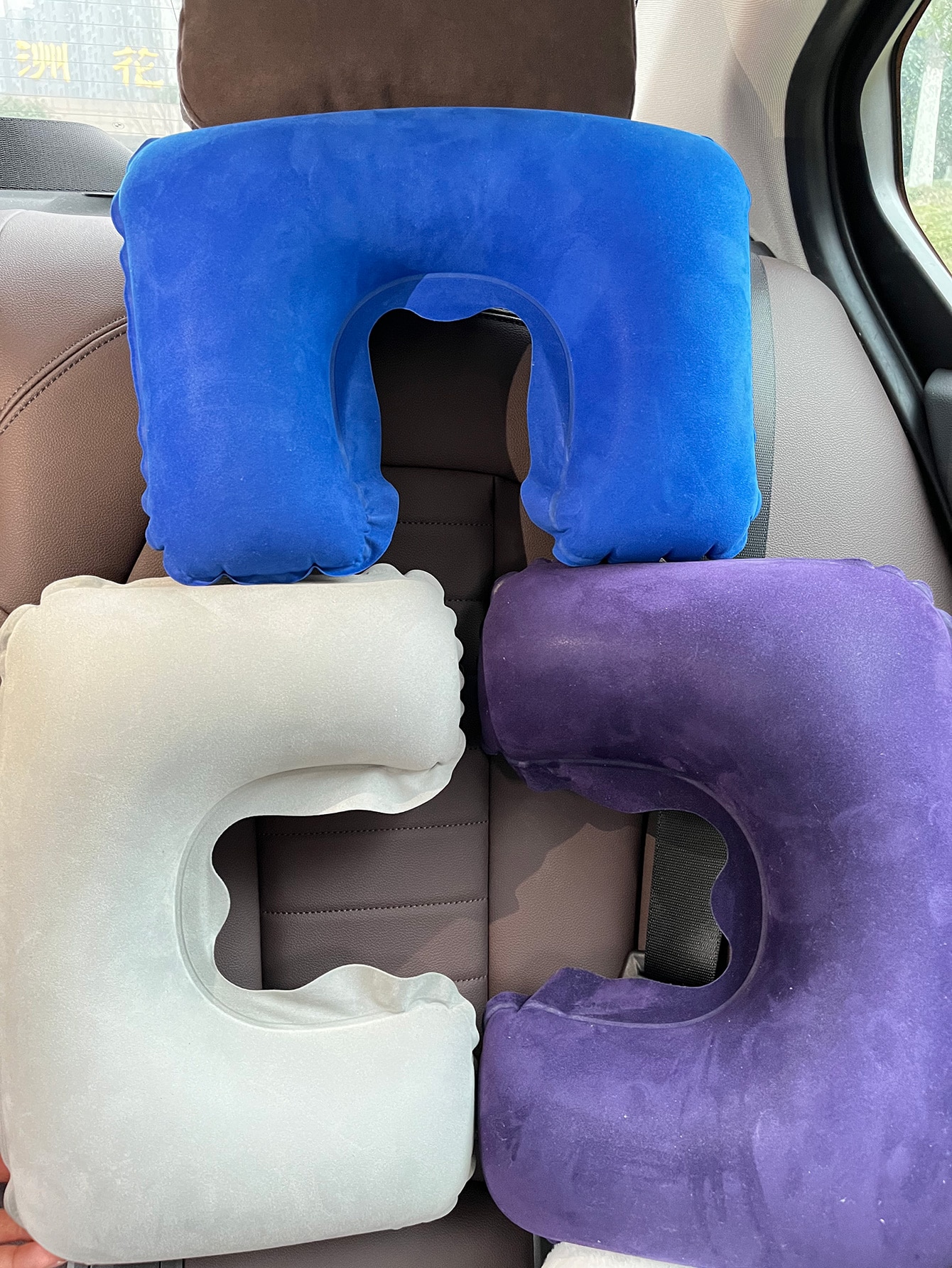 3pcs Inflatable Car Neck Pillow