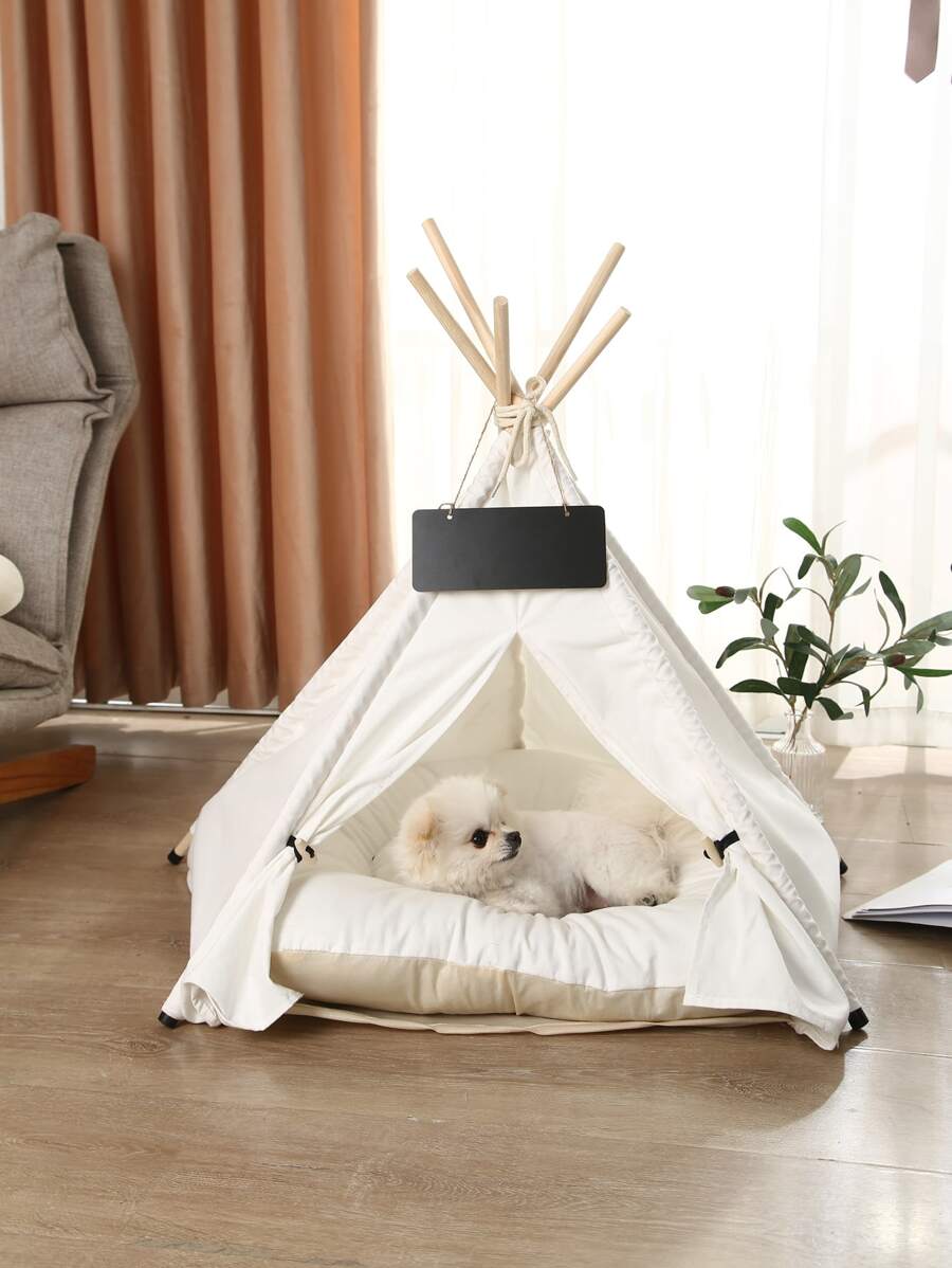 1 pièce Tente simple pour animal de compagnie Lit pour chien de chiot Lit pour chat Facile à nettoyer