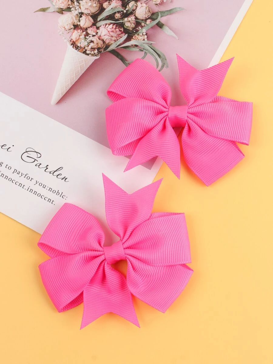 2-pack roze strikhaarspeldjes voor kinderen, geschikt voor Nieuwjaar