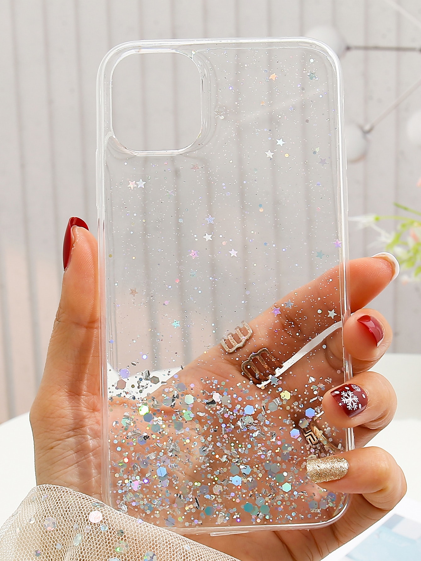 Clear Glitter Phone Case