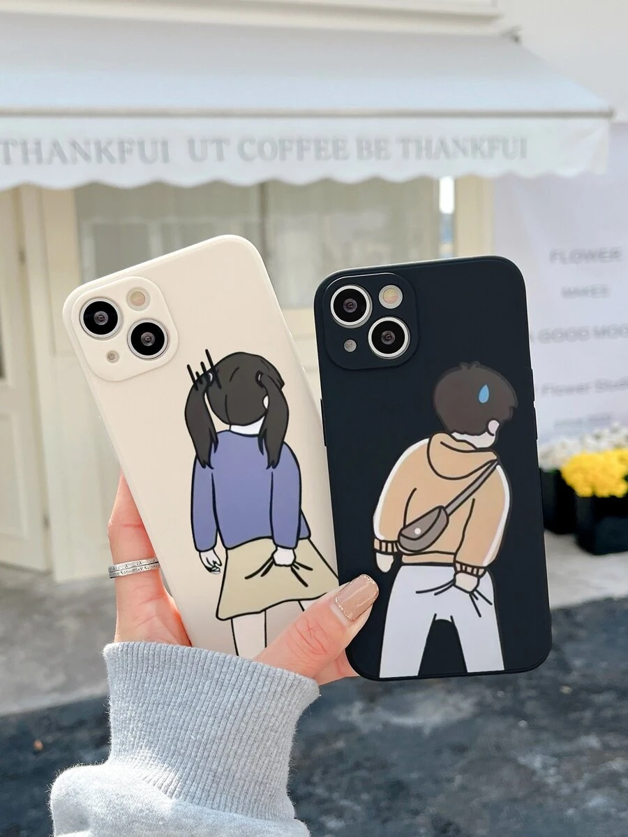 2 Stücke Handyhülle mit Figur Grafik