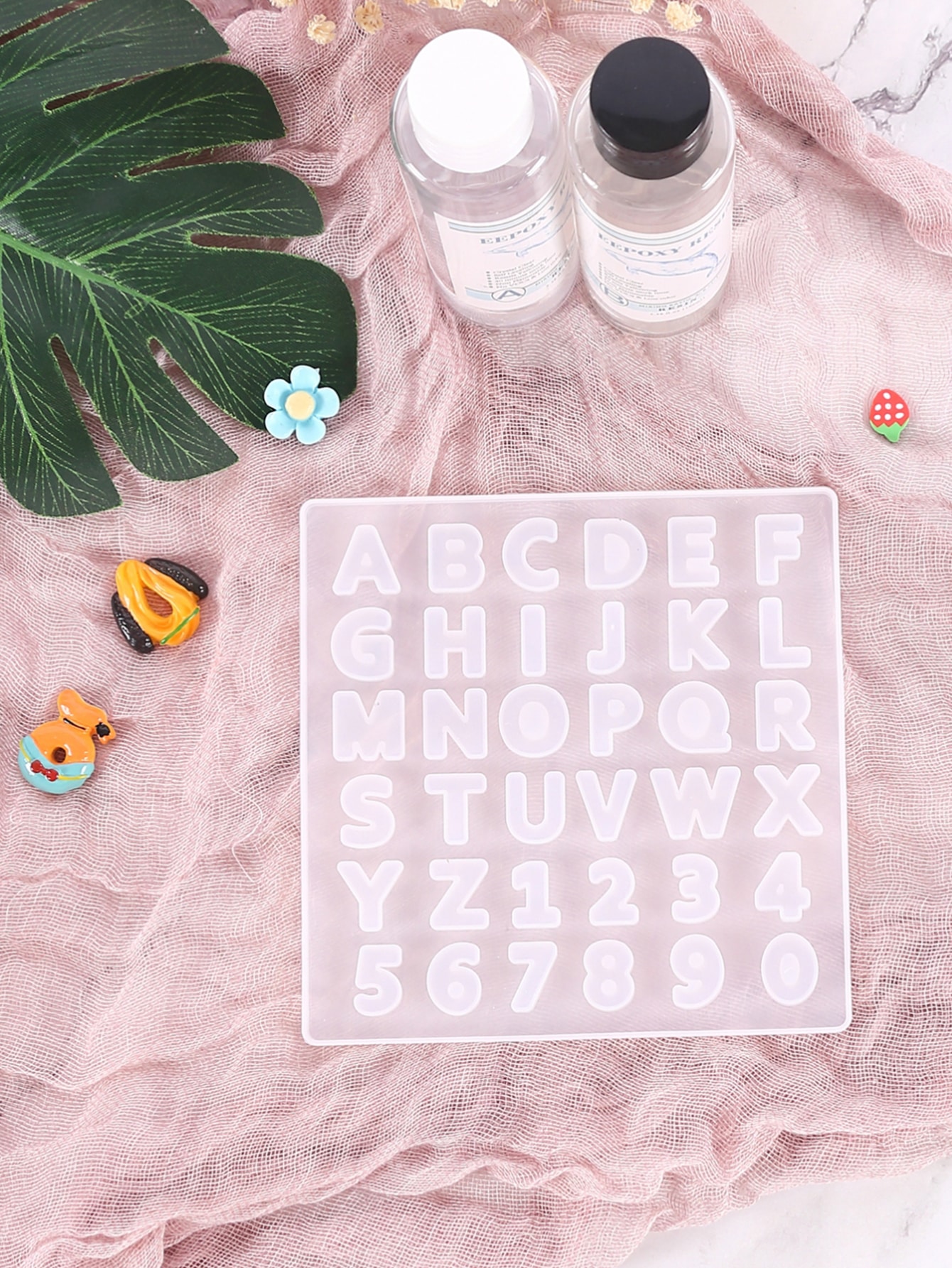 1 peça alfabeto inglês DIY molde de silicone