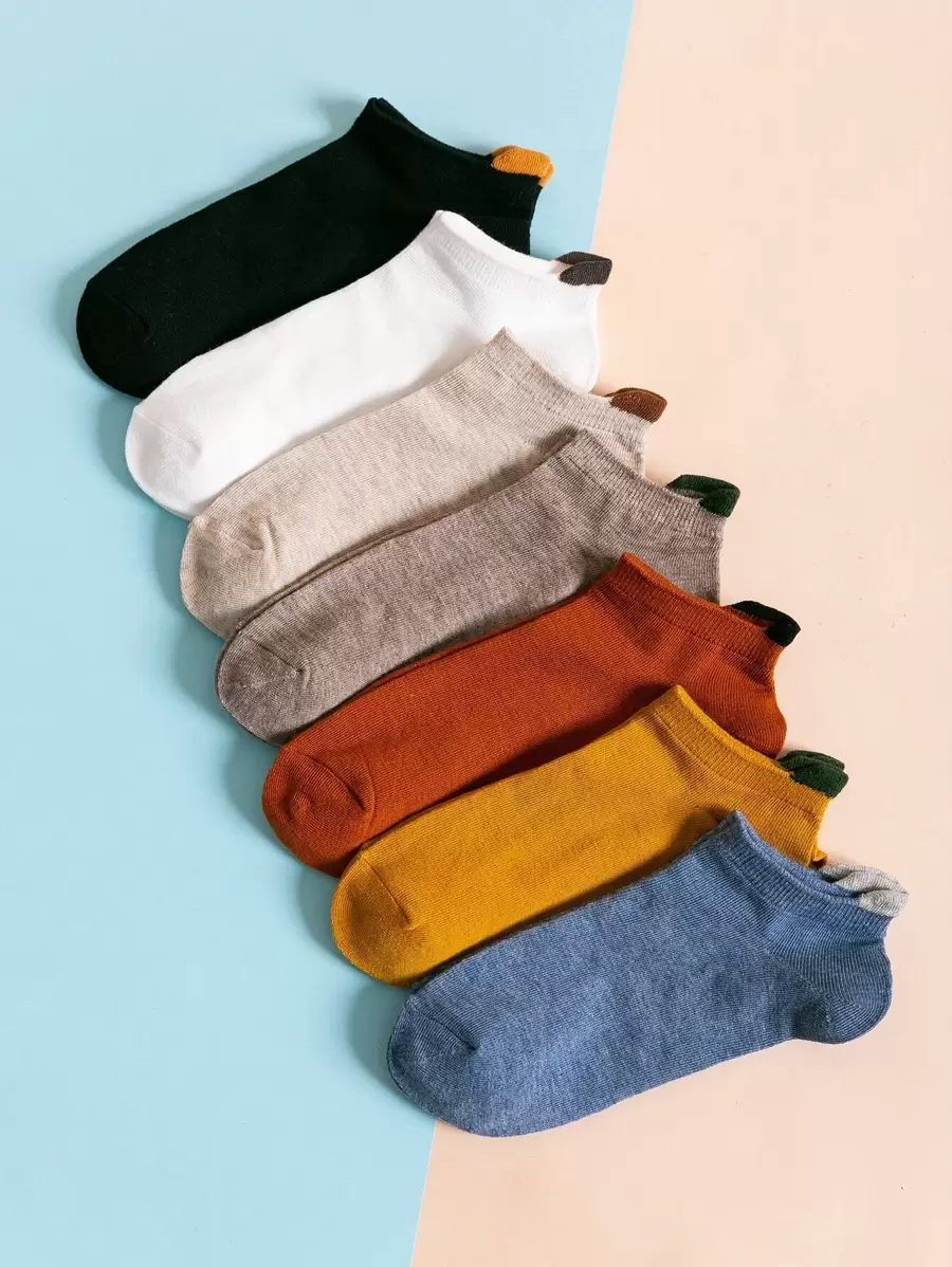 7 pares calcetines unicolor