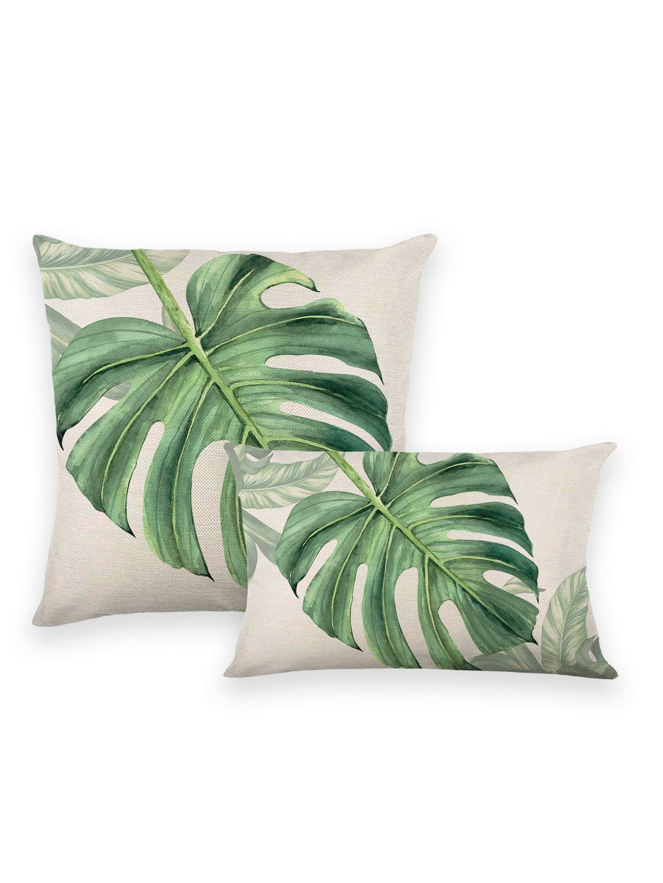 1pc Tropical Print Outdoor Waterproof Cushion Cover Without Filler