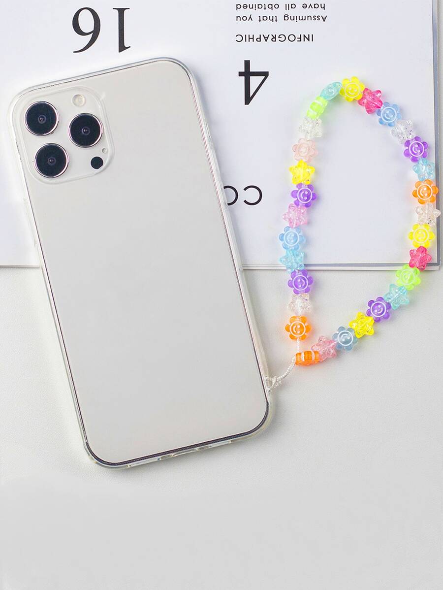 Clear Phone Case With Beaded Lanyard
