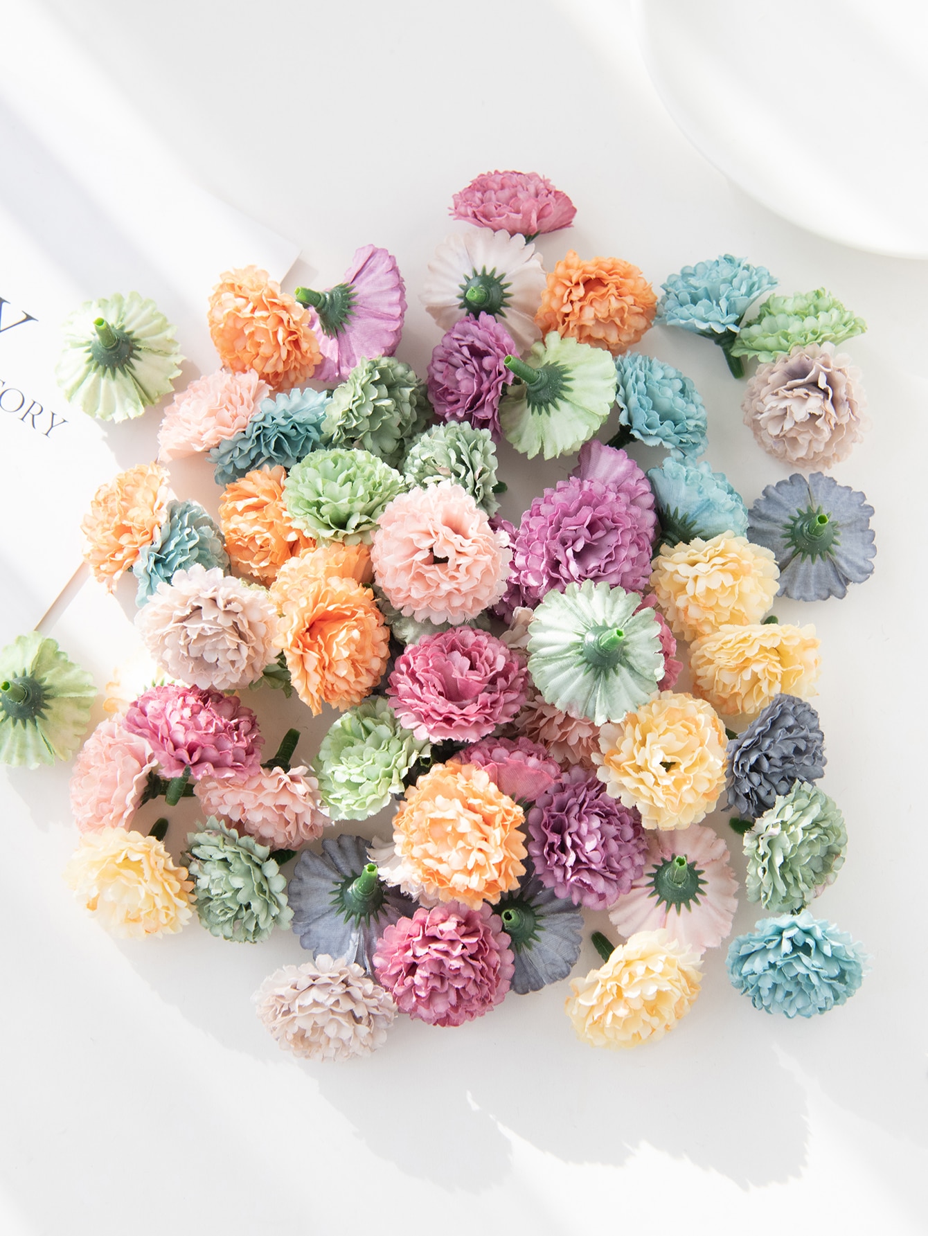 10pcs Mixed Color Artificial Flower Head