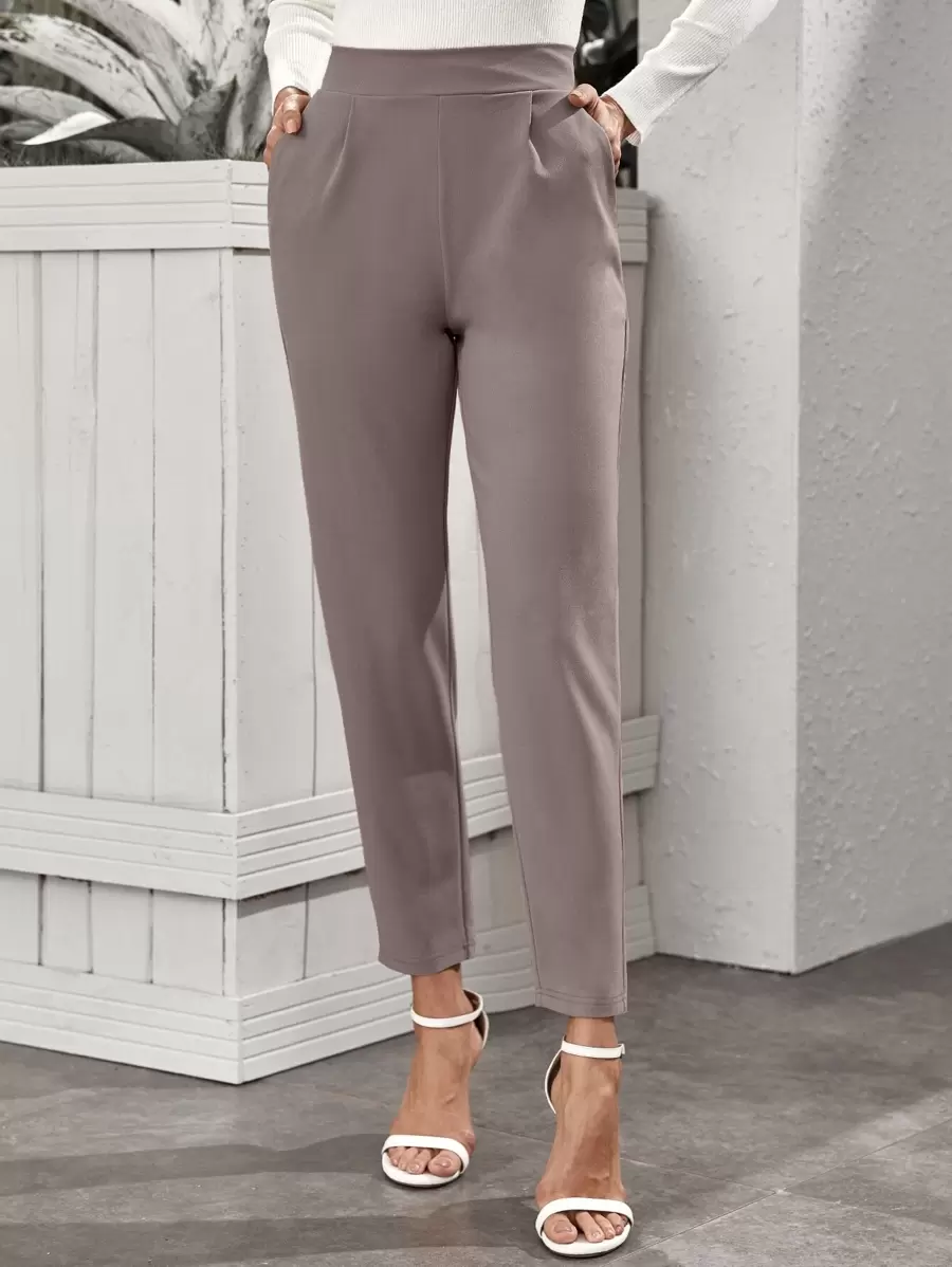 RosyDaze High-Rise Slant Pocket Tapered Pants