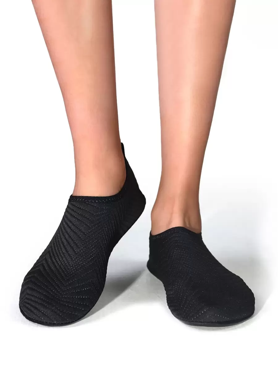 Calcetines de la aguamarina del modelo de Chevron, zapatos de agua deportivos con punta redonda