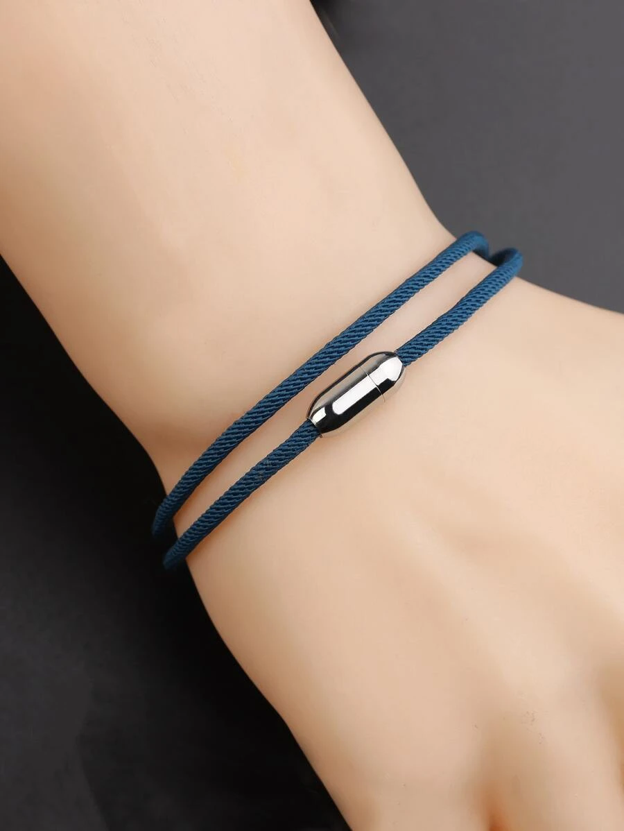 Pulsera de hebilla de atracción magnética de moda y popular para hombres para regalo de joyería y para una apariencia elegante