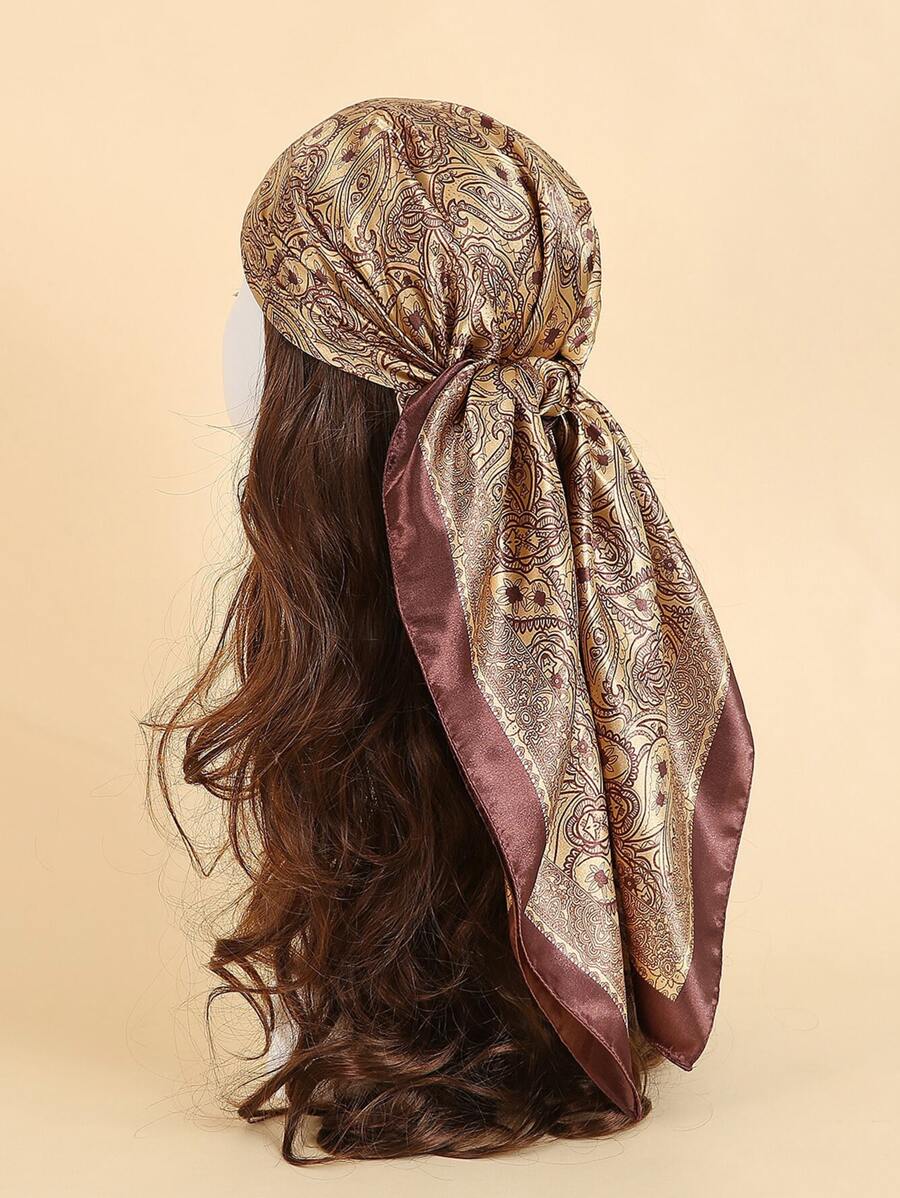 1 szt. Paisley Print damska chustka Vintage Classic do dekoracji chustka, opaska do włosów, opaska na głowę idealna do ubierania swojego wyglądu