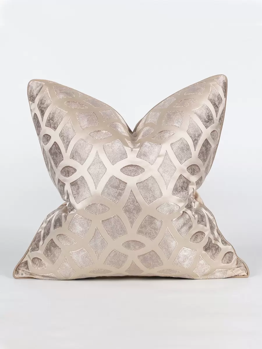 1 pièce Housse de coussin en jacquard moderne et simple, coussin décoratif, convient pour canapé, salon, chambre à coucher, décoration de lit, 45cm*45cm (17,7 pouces * 17,7 pouces), décoration de la maison, décoration de la pièce, décoration de bureau, (Insert de coussin non inclus)
