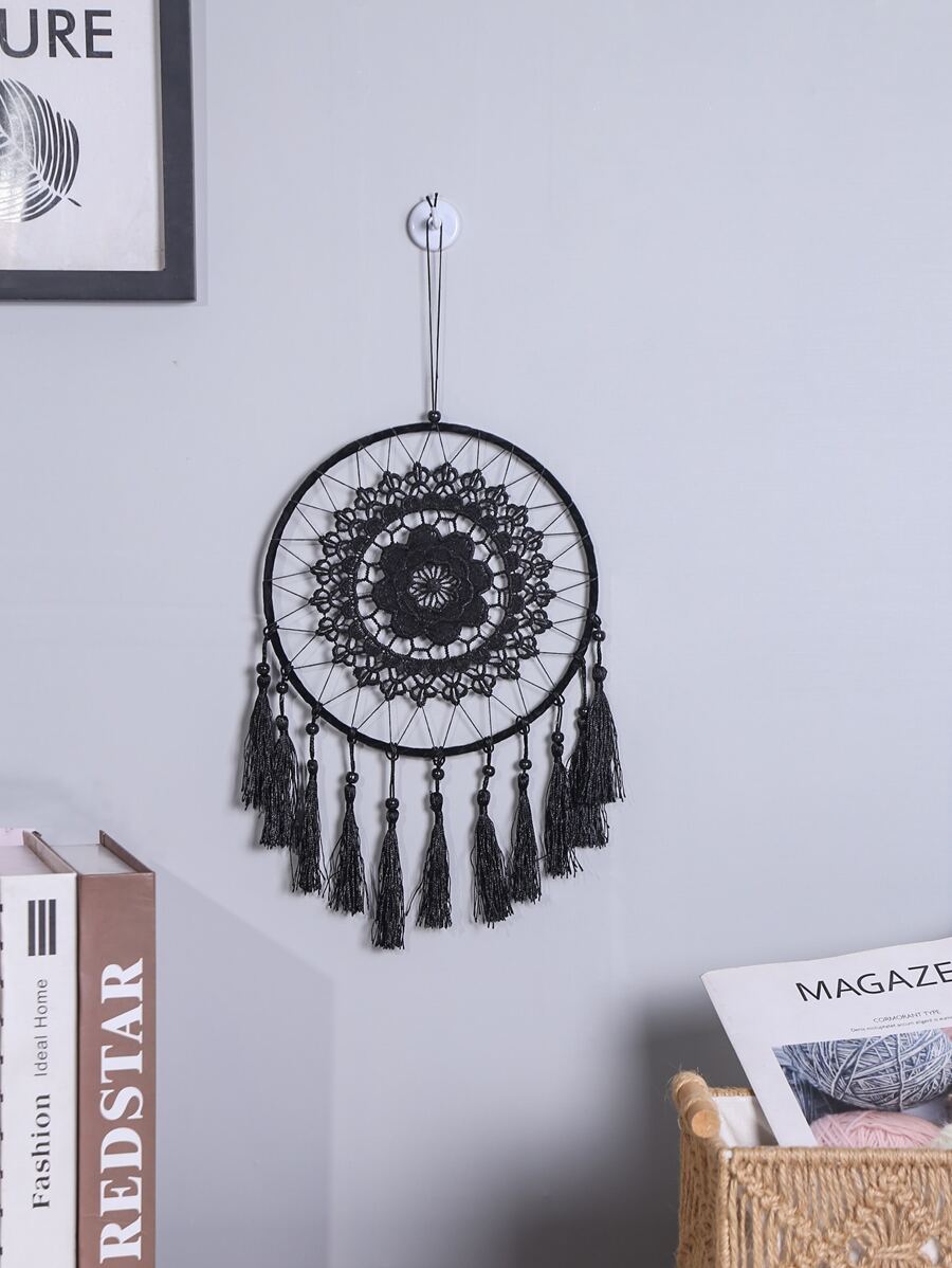 1PC Touw Handgemaakte Haak Kant Polyester Kwast Muurdecoratie, Woondecoratie, Kamerdecoratie, Muurdecoratie