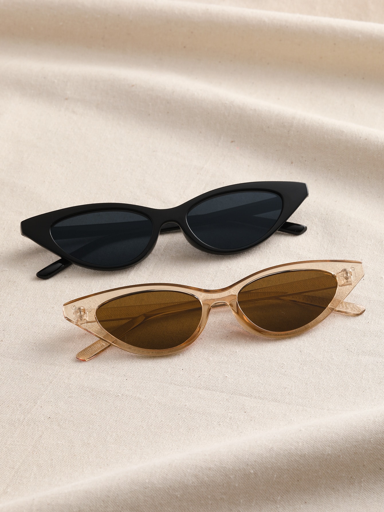 2pairs Cat Eye Fashion Glasses