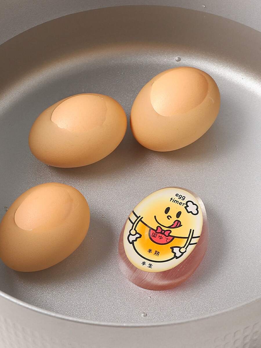 1pc Cartoon Graphic Reusable Boiled Egg Discoloration Reminder Cute Multipurpose Boiled Egg Discoloration Reminder Compatible With Dining Table Kitchen
