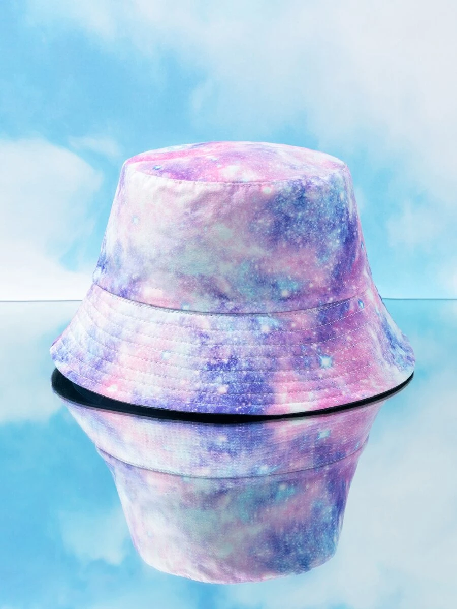 1pc Reversible Starry Sky Print Bucket Hat, Ideal Gift For Women Outdoor Travel & Vacation